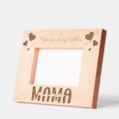 ママ名前をカスタムするハート木製 レーザー彫刻フレーム (左)