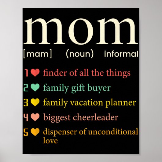 ママ名詞定義マおもしろいマママザーズ日 ポスター (正面)