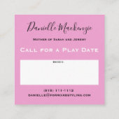 ママ呼び出しカードかわいいゾウの名刺 スクエア名刺 (裏面)