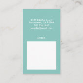 ママ呼び出しカードかわいい白い子ネコ 名刺 (裏面)