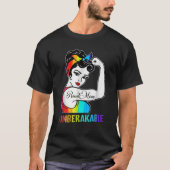 ママ壊誇りを持ったれない虹の国旗LGBTQゲイプライド Tシャツ (正面)
