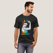 ママ壊誇りを持ったれない虹の国旗LGBTQゲイプライド Tシャツ (正面フル)