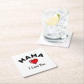 ママ大好き紙コースター スクエアペーパーコースター (インサイチュ)