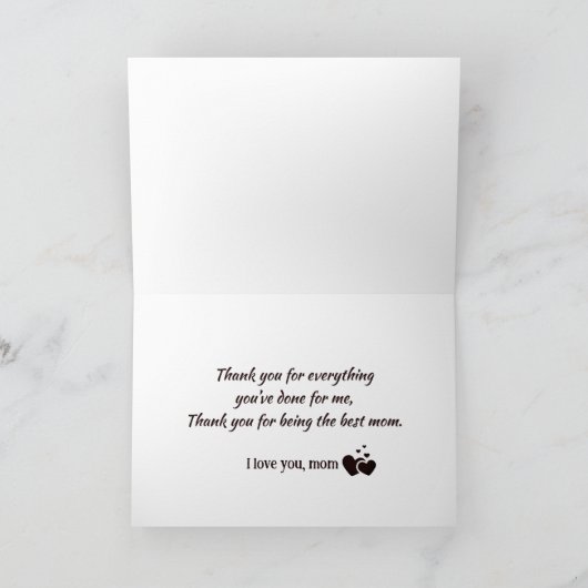 「ママ大好き」カスタム写真折りたまHoliday Card シーズンカード (内部)