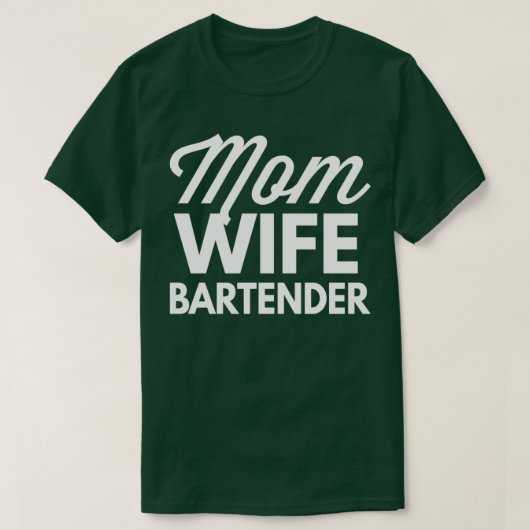 ママ妻バーテンダー Tシャツ (デザイン正面)