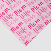 ママ妻ボスライトピンクカスタムのスクリプト可愛いモダン 薄葉紙 (詳細)