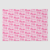 ママ妻ボスライトピンクカスタムのスクリプト可愛いモダン 薄葉紙 (正面)