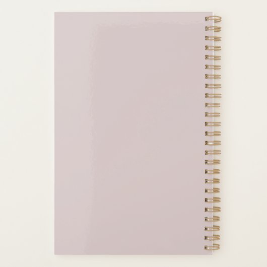 ママ妻ボス引用文l赤面ピンク&金ゴールドスクリプト プランナー手帳 (裏面)