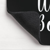 ママ妻ボス白黒カスタムスクリプトかわいい マウスパッド (コーナー)