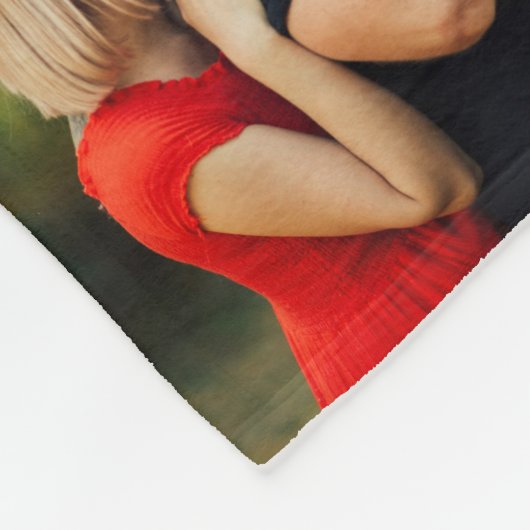 ママ定義ファミリーフォトコラージュモダン フリースブランケット (角)