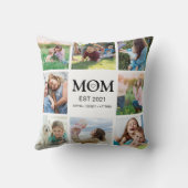 ママ家族フォトコラージュパーソナライズされた クッション (裏面)