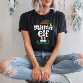 ママ小妖精や小人おもしろい小妖精や小人マッチングクリスマスプレゼント Tシャツ