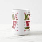 ママ小妖精や小人クリスマス コーヒーマグカップ (中央)