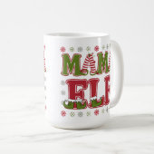 ママ小妖精や小人クリスマス コーヒーマグカップ (正面右)