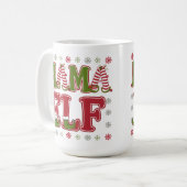 ママ小妖精や小人クリスマス コーヒーマグカップ (正面左)
