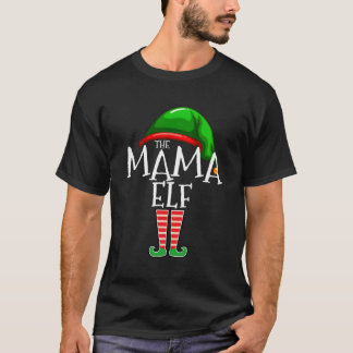 ママ小妖精や小人グループマッチングファミリークリスマスギフトママ Tシャツ