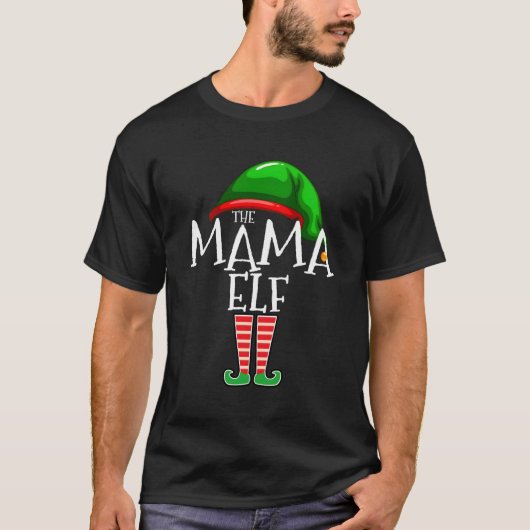 ママ小妖精や小人ファミリーマッチンググループクリスマスギフトグランワイン Tシャツ (正面)