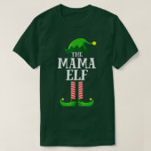 ママ小妖精や小人マッチングファミリーグループクリスマスパーティーママ Tシャツ (デザイン正面)