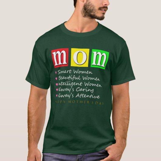 ママ幸せな母の日の女 Tシャツ (正面)