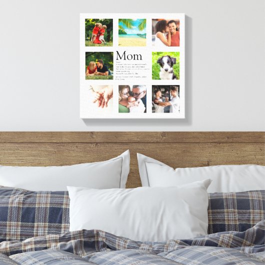 ママ引用文ファミリーフォトコラージマザーンデイキャンバス キャンバスプリント (インサイチュ (寝室))