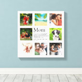 ママ引用文ファミリーフォトコラージマザーンデイキャンバス キャンバスプリント (インサイチュ (ウッドフロア))
