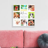 ママ引用文モダンシック家族フォトコラージュ キャンバスプリント (インサイチュ (リビング))