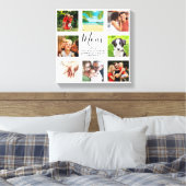ママ引用文モダンシック家族フォトコラージュ キャンバスプリント (インサイチュ (寝室))