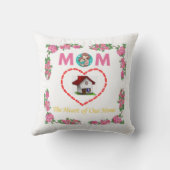 ママ引用文装飾用クッション-フローラデザイン。 クッション (裏面)