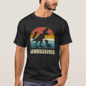 ママ恐竜Mommasaurus 2 Two Kids Son Daughter Tシャツ (正面)