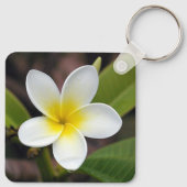 ママ愛あなたを白と黄色のフローラキーチェーン キーホルダー (裏面)