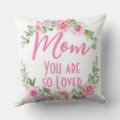 ママ愛されているフローラリースバラ クッション (裏面)