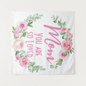 ママ愛されているフローラリースバラ タペストリー (正面(横))