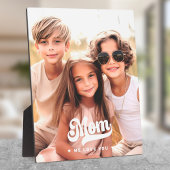 ママ愛してるよハートホワイト文字マザーズ日 フォトプラーク