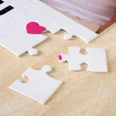 ママ愛してるよ写真ハート文字母の日 ジグソーパズル (側面)