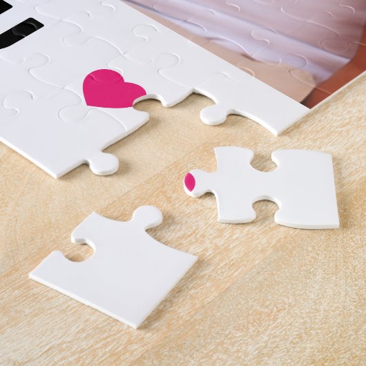 ママ愛してるよ写真ハート文字母の日 ジグソーパズル (側面)