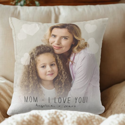 ママ愛してるよ写真ハート装飾用クッション クッション