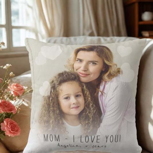 ママ愛してるよ写真ハート装飾用クッション クッション