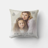 ママ愛してるよ写真ハート装飾用クッション クッション (正面)