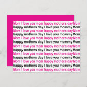 ママ愛してるよ母の日 ポストカード (正面/裏面)