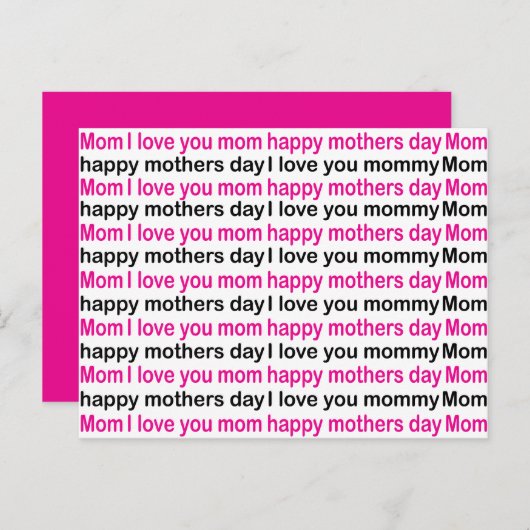 ママ愛してるよ母の日 ポストカード (正面/裏面)