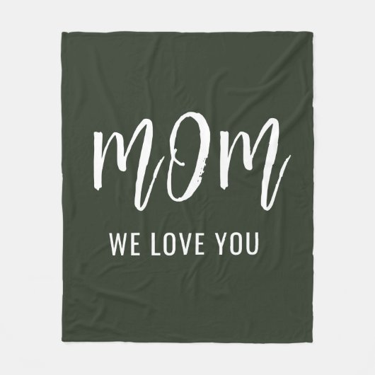 ママ愛してるカスタムママの日 フリースブランケット (正面)
