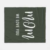 ママ愛してるカスタムママの日 フリースブランケット (正面(横))