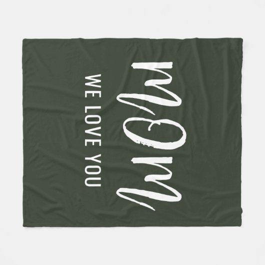 ママ愛してるカスタムママの日 フリースブランケット (正面(横))