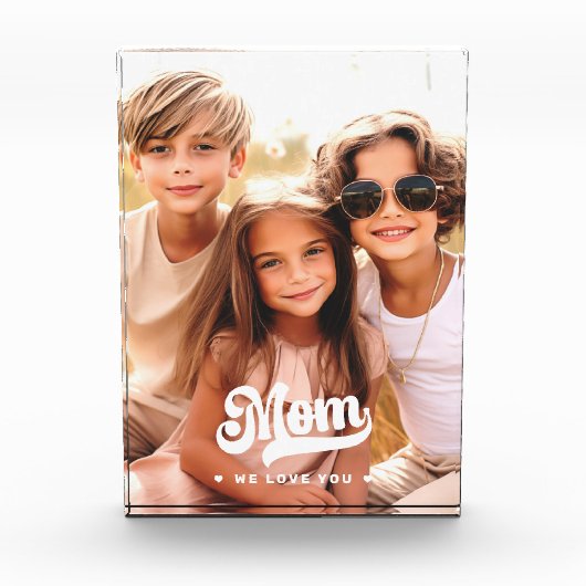 ママ愛してるハートママの日フォトブロック フォトブロック (正面)