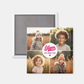 ママ愛してるハートママの日写真 マグネット (正面/裏面)