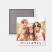 ママ愛してるハートママの日写真 マグネット (正面/裏面)