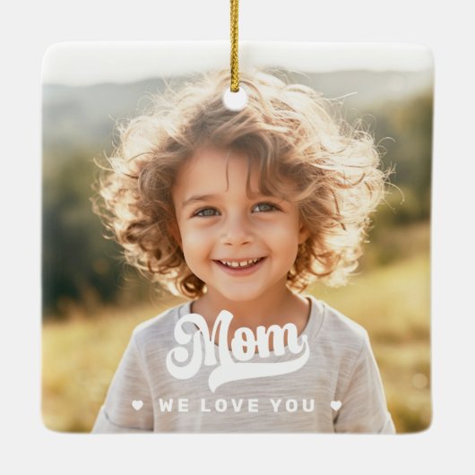 ママ愛してるハートママの日2枚 セラミックオーナメント (裏面)