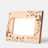 ママ愛してるフローラパーソナライズされたギフト レーザー彫刻フレーム (左)