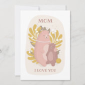 ママ愛してる。かわいいクマの動物。母の日 シーズンカード (正面)