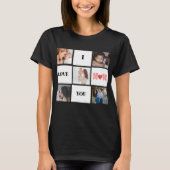 「ママ愛してる」かわいい5枚の写真コラージュTシャツ Tシャツ (正面)